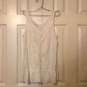 Maurices V Neck Ruffle Hem Top